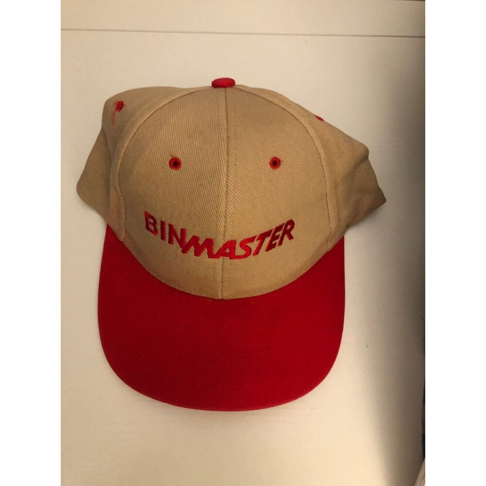 BinMaster Baseball Hat Cap Adjustable Brown-Red Excellent Condition‎